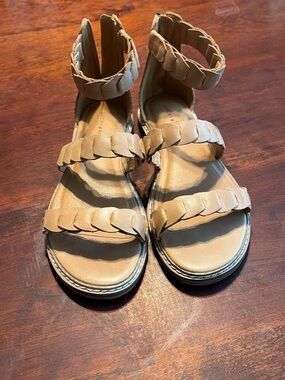 Lucky Brand Braided Strappy Sandals in Tan